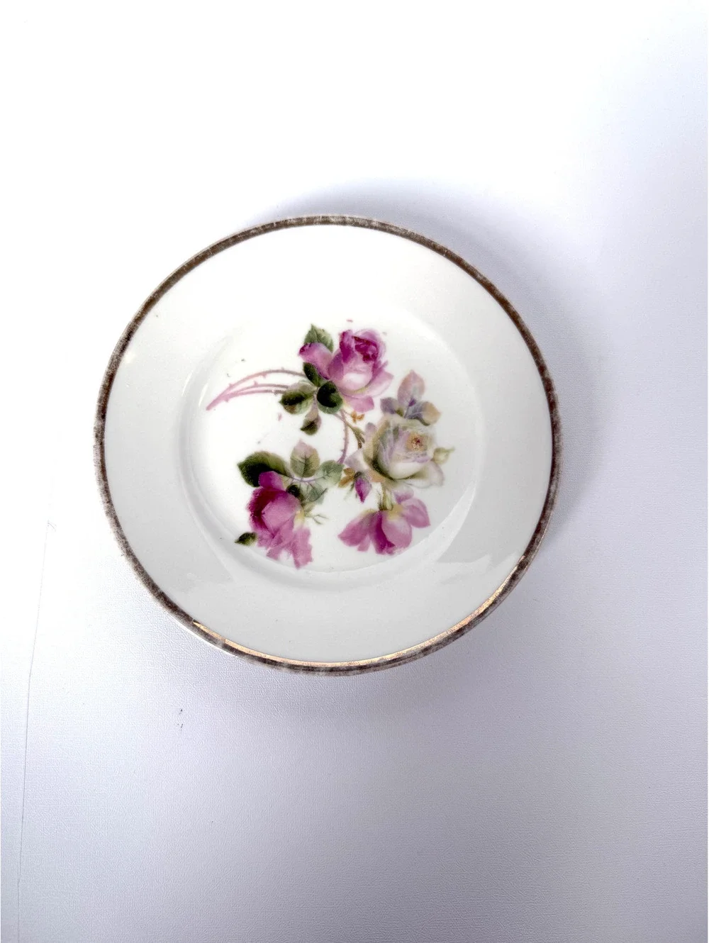Vintage Floral Porcelain Saucer Made in Germany
